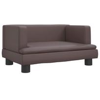 vidaXL Vaikiška sofa, rudos spalvos, 60x40x30cm, dirbtinė oda