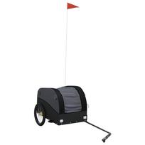 vidaXL Dviračio priekaba, juodos spalvos, 30kg, geležis