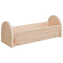 vidaXL Šieno laikiklis triušiams, 28x10x10cm, eglės medienos masyvas