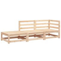 vidaXL Dvivietė sodo sofa su pakoja, pušies medienos masyvas