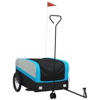 vidaXL Dviračio priekaba, juodos ir mėlynos spalvos, 45kg, geležis