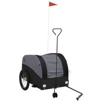 vidaXL Dviračio priekaba, juodos spalvos, 45kg, geležis
