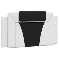 vidaXL Galvūgalio pagalvėlė, Viana, baltas ir juodas, 100cm, dirbtinė oda