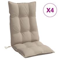 vidaXL Kėdės pagalvėlės, 4vnt., taupe spalvos, oksfordo audinys