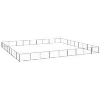 vidaXL Voljeras šunims, juodos spalvos, 81m², plienas