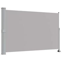 vidaXL Ištraukiama šoninė kiemo pertvara, pilkos spalvos, 160x300cm
