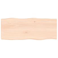 vidaXL Stalviršis, 100x40x(2-4) cm, medienos masyvas, su gyvu kraštu