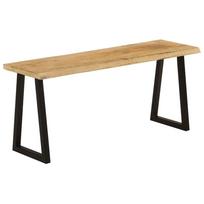 vidaXL Suoliukas su gyvu kraštu, 105cm, mango medienos masyvas