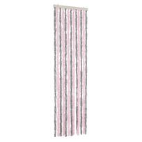 vidaXL Užuolaida nuo musių, pilka ir rožinė, 56x185cm šenilis