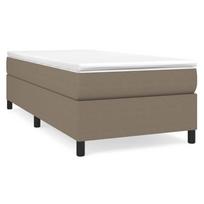 vidaXL Lovos rėmas su spyruoklėmis, taupe, 90x190 cm, audinys