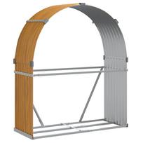 vidaXL Malkų stovas, medžio išvaizda, 120x45x140cm, galvanizuotas plienas