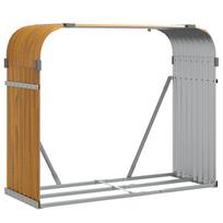 vidaXL Malkų stovas, medžio išvaizda, 120x45x100cm, galvanizuotas plienas