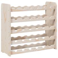 vidaXL Vyno butelių stovas, 67,5x25x60cm, pušies medienos masyvas