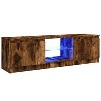 vidaXL TV spintelė su LED apšvietimu, dūminio ąžuolo, 120x30x36cm
