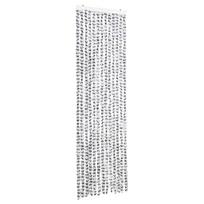vidaXL Užuolaida nuo musių, šviesiai/tamsiai pilka, 56x200cm, šenilis