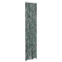 vidaXL Užuolaida nuo musių, žalia ir balta, 56x200cm, šeniliscm