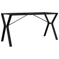 vidaXL Valgomojo stalo kojos, 140x60x73cm, plieninis, Y formos rėmas