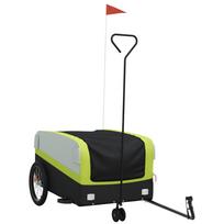 vidaXL Dviračio priekaba, juodos ir žalios spalvos, 45kg, geležis