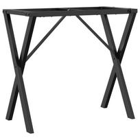 vidaXL Valgomojo stalo kojos, 80x40x73cm, plieninis, X formos rėmas