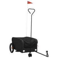 vidaXL Dviračio priekaba, juodos spalvos, 30kg, geležis