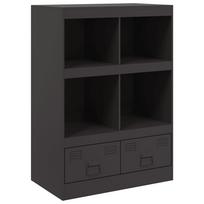 vidaXL Komoda, juodos spalvos, 67x39x95cm, plienas