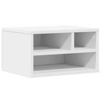 vidaXL Spausdintuvo stovas, baltas, 40x32x22,5cm, apdirbta mediena
