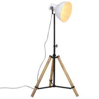vidaXL Toršeras, baltos spalvos, 75x75x90-150cm, 25W, E27