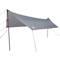 vidaXL Stovyklavimo tentas, pilkas ir oranžinės, 460x305x210 cm