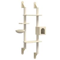 vidaXL Draskyklė katėms su draskymo stovu, kreminė, 180cm