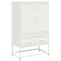 vidaXL Komoda, baltos spalvos, 68x39x111,5 cm, plienas