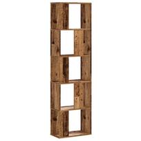 vidaXL Knygų spinta, 5 aukštų, medienos, 45x23,5x162,5cm, mediena