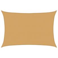 vidaXL Burė nuo saulės, smėlio, 4x5m, HDPE, 160g/m², stačiakampė