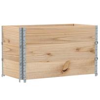 vidaXL Padėklų apvadai, 3vnt., 100x50cm, pušies medienos masyvas