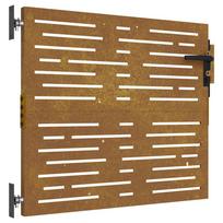 vidaXL Sodo vartai, 85x75 cm, Corten plienas, kvadratinis dizainas