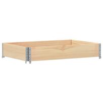 vidaXL Sodo lovelis, baltos spalvos, 120x80cm, pušies medienos masyvas