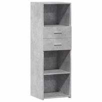 vidaXL Komoda, betono pilkos spalvos, 40x42,5x124cm, apdirbta mediena