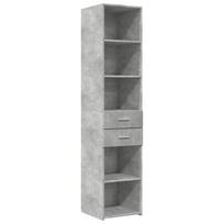 vidaXL Komoda, betono pilkos spalvos, 40x42,5x185cm, apdirbta mediena