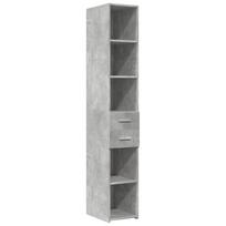 vidaXL Komoda, betono pilkos spalvos, 30x42,5x185cm, apdirbta mediena