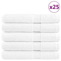 vidaXL Pirties rankšluosčiai, SOLUND, 25vnt., balti, 80x200cm, 600g/m²