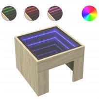 vidaXL Naktinis staliukas su Infinity LED, ąžuolo, 40x40x30cm