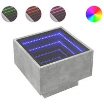 vidaXL Naktinis staliukas su Infinity LED, betono, 40x40x30cm