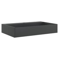 vidaXL Praustuvas, 60x38x11cm, juodas, mineralinis mišinys/marmuras