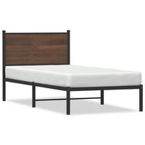 vidaXL Metalinis lovos rėmas be čiužinio Rudas ąžuolas 80x200 cm