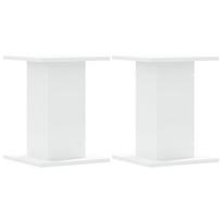vidaXL Stovai augalams, 2vnt., balti, 30x30x40cm, apdirbta mediena