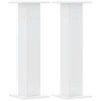 vidaXL Stovai augalams, 2vnt., balti, 30x30x95cm, apdirbta mediena