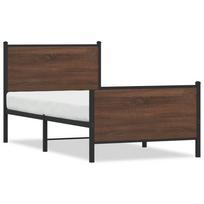 vidaXL Lovos rėmas be čiužinio, rudas ąžuolo, 100x190cm, metalas