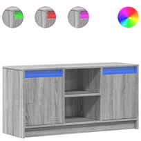 vidaXL Televizoriaus spintelė su LED, pilka, 100x34x50cm, mediena