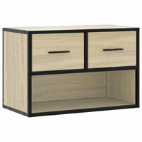 vidaXL Televizoriaus spintelė, ąžuolo, 60x31x39,5cm, mediena/metalas