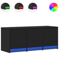 vidaXL Televizoriaus spintelė su LED, juoda, 97x34x40cm, mediena