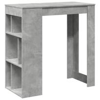 vidaXL Baro stalas su lentynomis, betono, 102x50x103,5cm, mediena